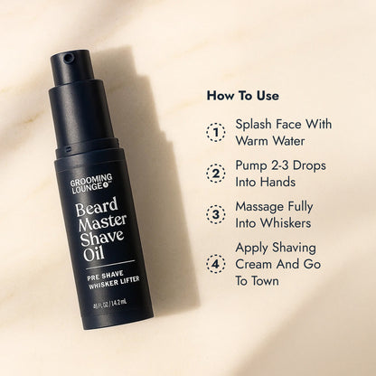 Grooming Lounge Beard Master Shave Oil - Best Shave Oil For Men